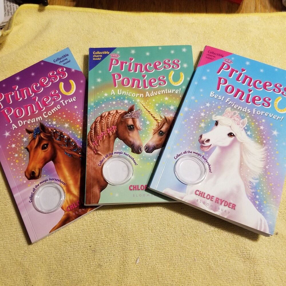 Princess Ponies 3pack of books, NO Charms.